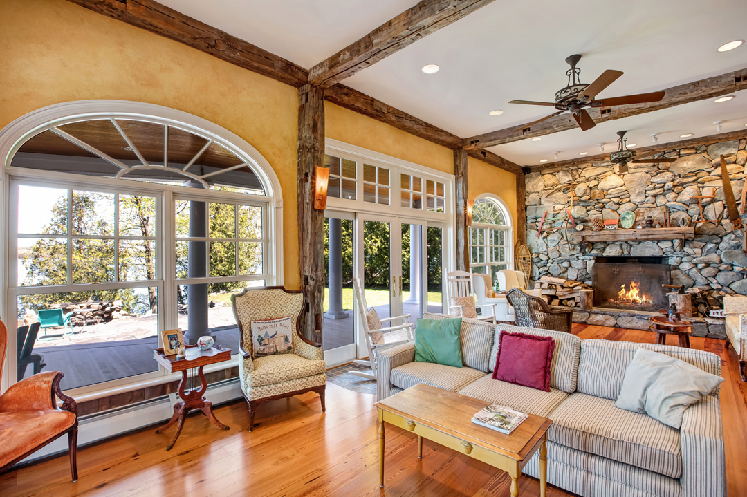 A Tale Of Two Vermont Listings Traditional Living Fireplace