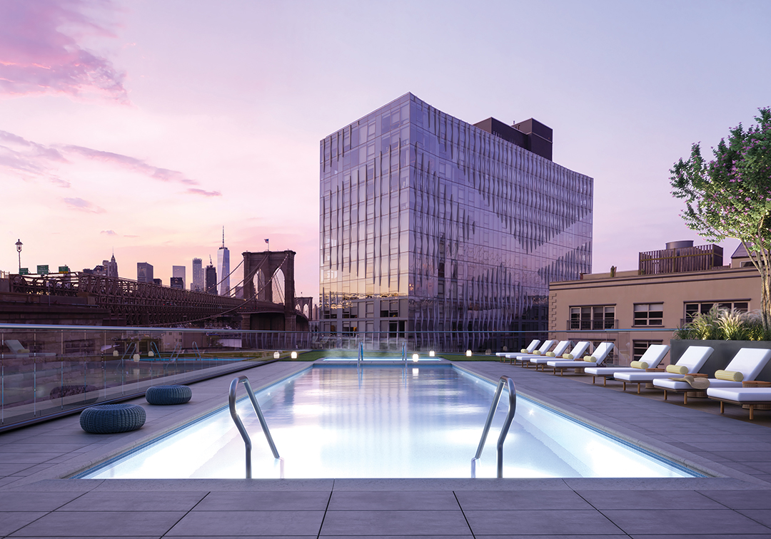 Brooklyns Olympia Dumbo Launches Sales Now Holding The Most Expensive Listing In Dumbo March 30front Exterior Pool Final Edit