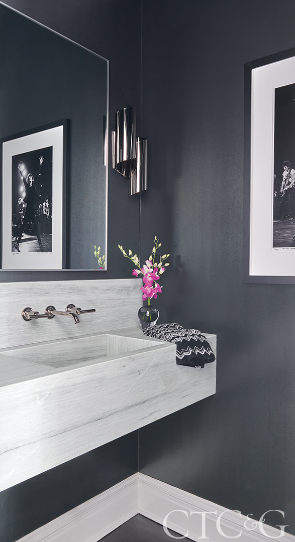 New Canaan Cheeky Glamour Powder Room