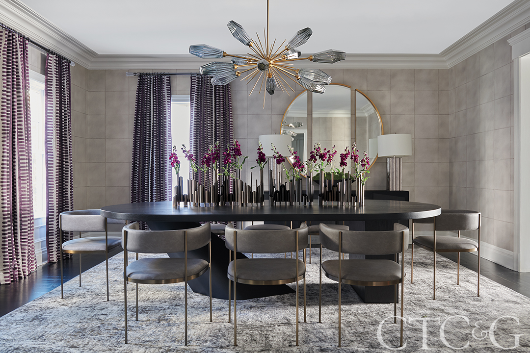 New Canaan Cheeky Glamour Dining Room