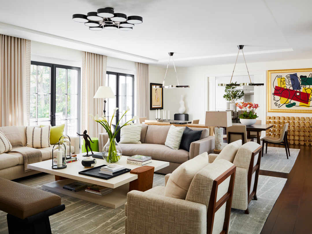 Shope Reno Wharton Creates A Sleek Streamlined Home For A Past Clients New Chapter Living Room D