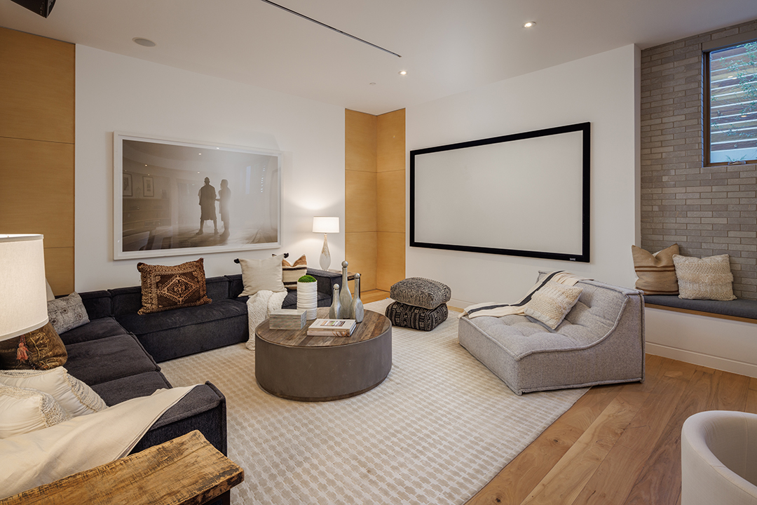 Tyra Banks Lists Pacific Palisades Home Theater