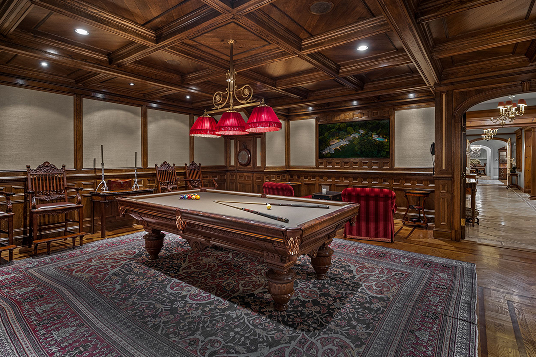 Grand Yet Cozy New Canaan Home Hits The Market Just In Time For The Holidays Pool Table