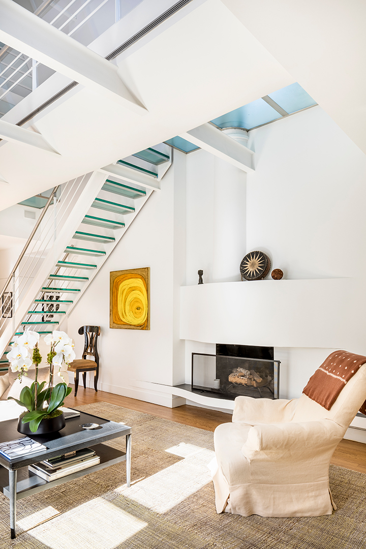 Dramatic Modern Penthouse At Dakota Residence Fireplace