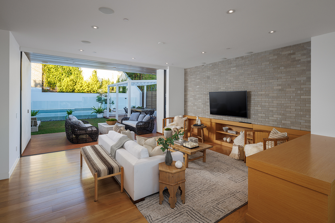 Tyra Banks Lists Pacific Palisades Home Tv Room