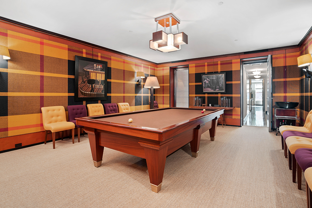 Tribeca Franklin Street Townhouse Mansion Billiard Room