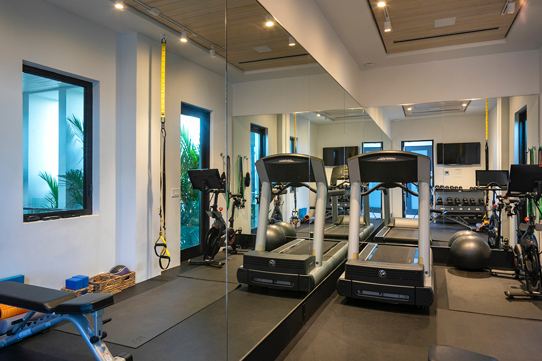 Cruz Bay Casa Bella Luna Modern Home Fitness Room