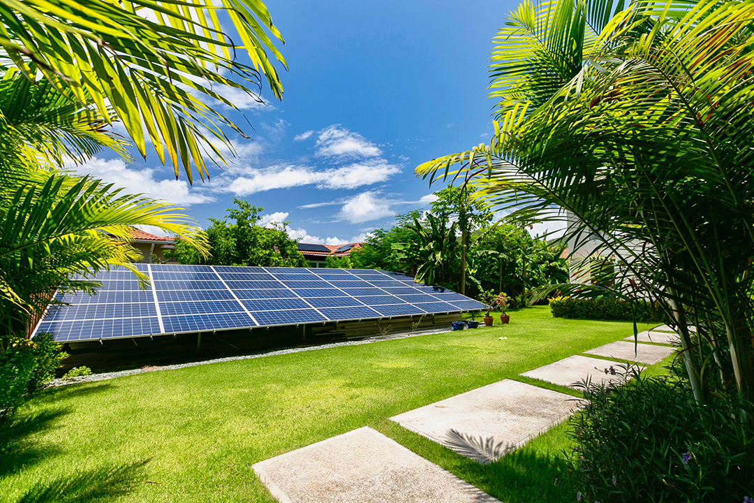Cruz Bay Casa Bella Luna Modern Home Solar Panel