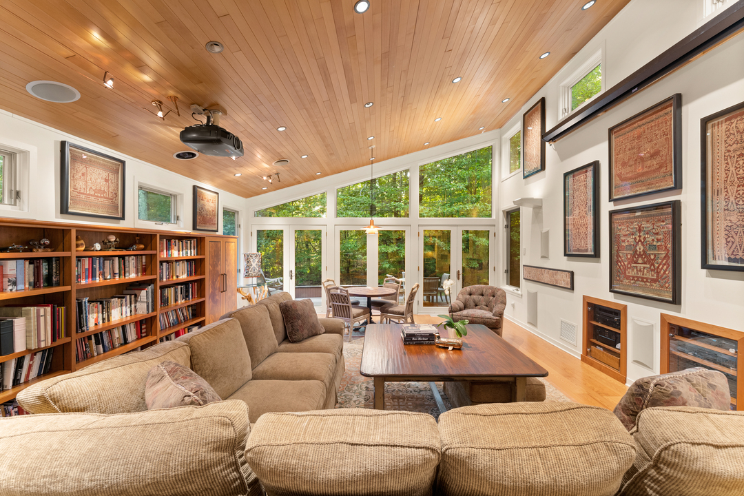 Washington Connecticut Woodland Contemporary Living Room