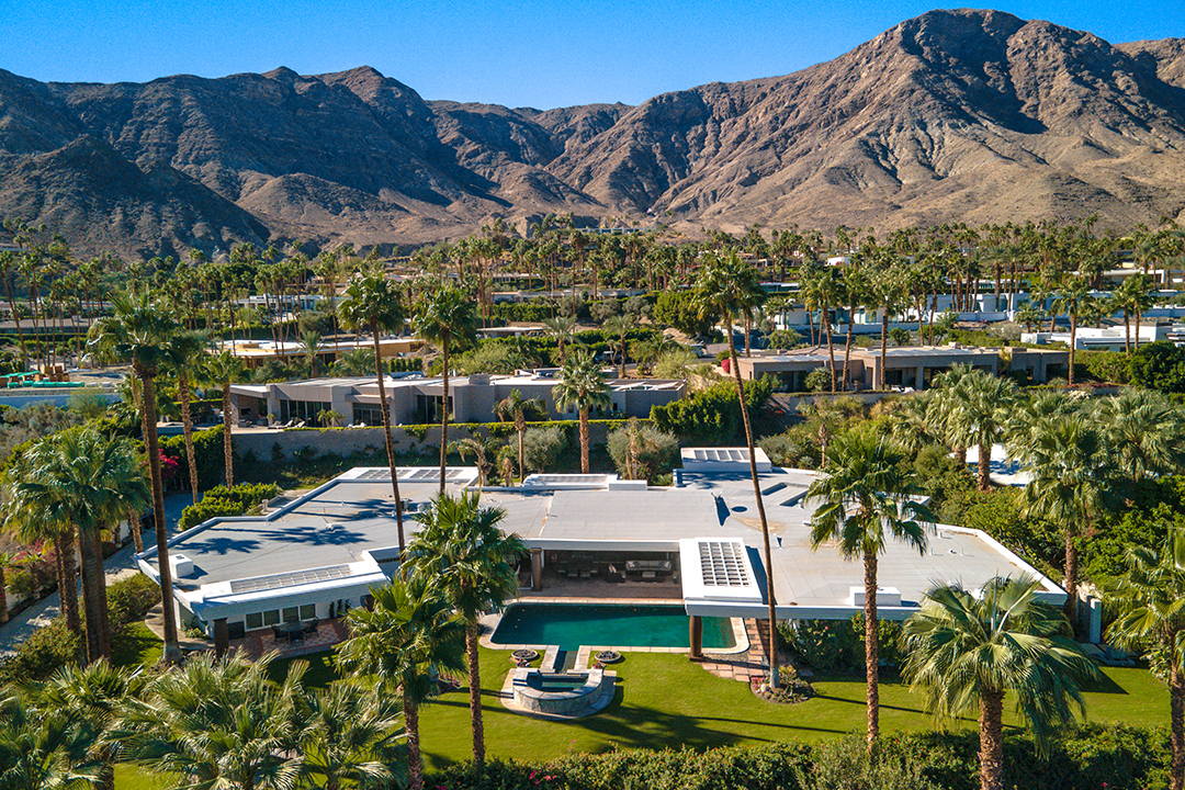 Bing Crosbys Former Palm Springs Home Lists For 4 5m Aerial Back View