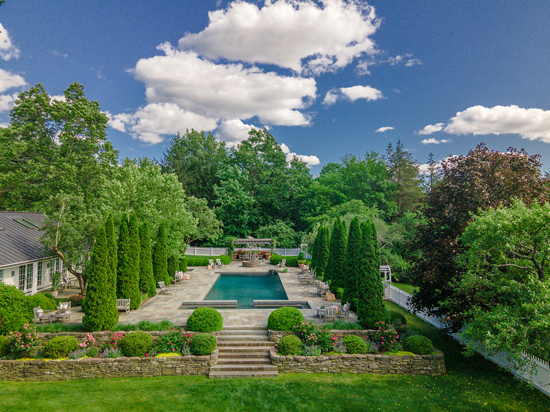 Explore An 160 Acre New York Listing With 18th Century Homes Chic Barns And More Wbf Exteriors Pool From Above Ish 04