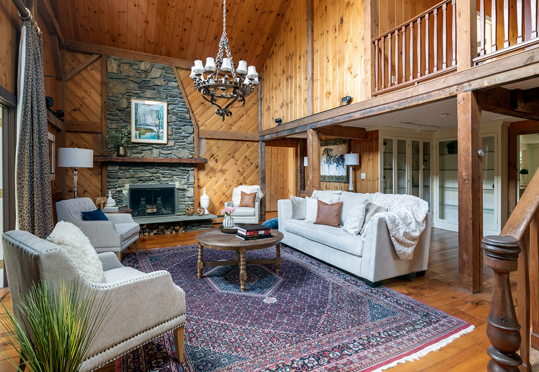 Aerosmiths Joe Perry Lists Extraordinary Countryside Family Estate In Massachusetts Great Room