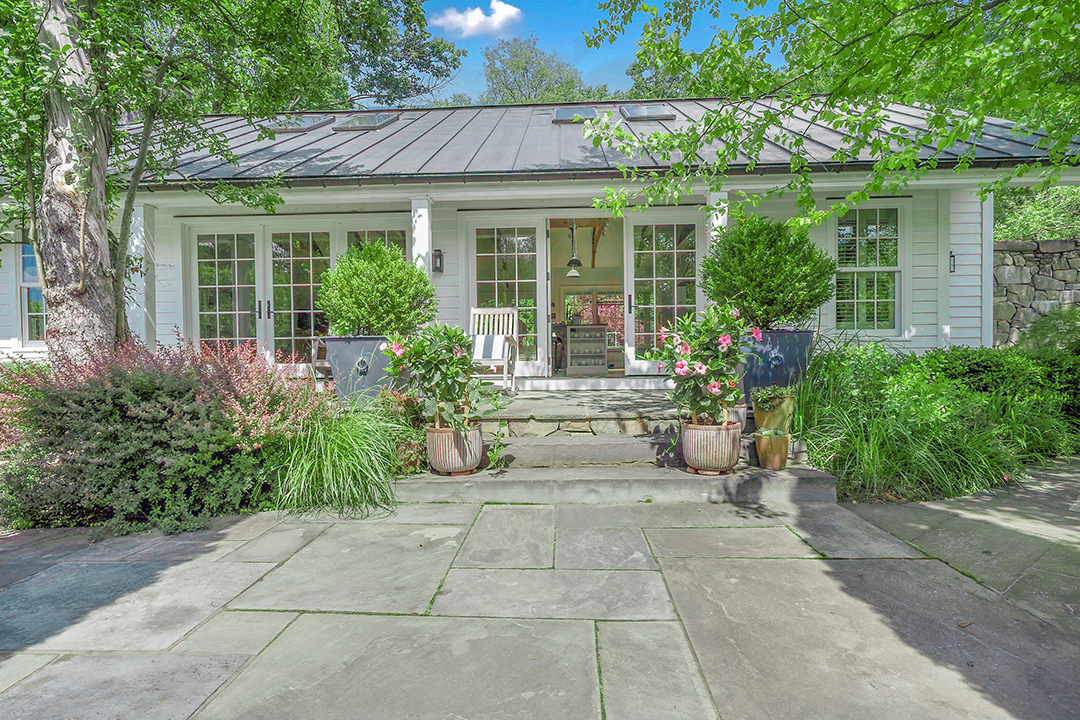 Explore An 160 Acre New York Listing With 18th Century Homes Chic Barns And More Wbf Pool Exterior To Pool House 01