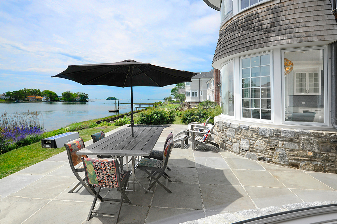 Explore A Waterfront Architectural Beauty In Old Greenwich Listed For 6 5m Patio1