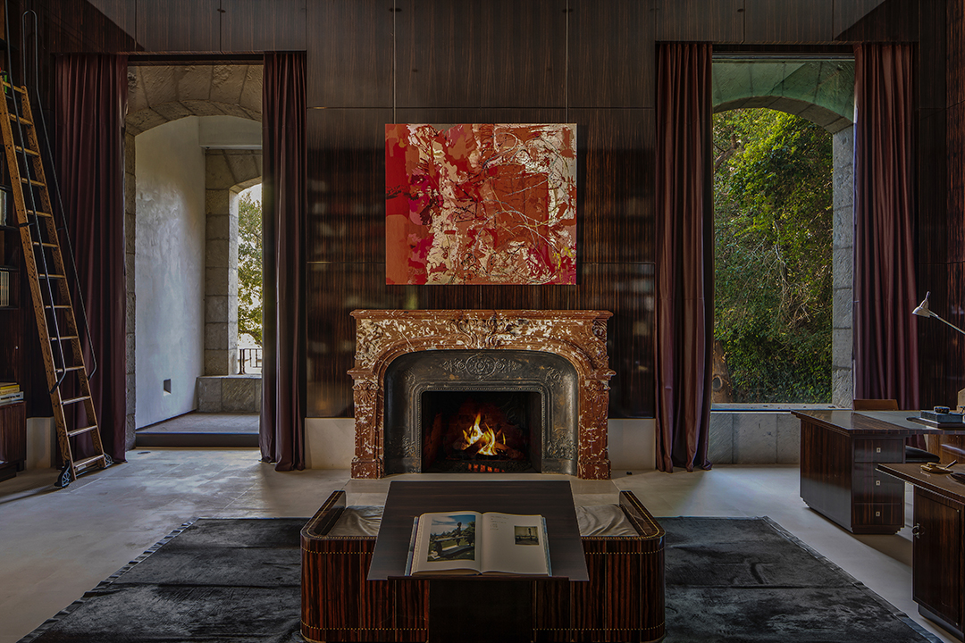 Eva Chow Holmby Hills La Mansion Fireplace