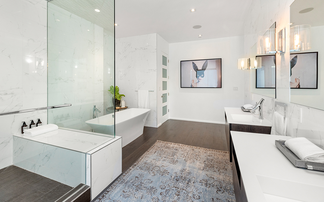 Former Nfl Player Emmanuel Ancho Buys Sunset Strip Modern Mansion Master Bath