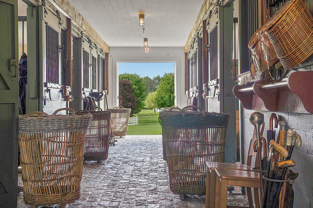 Explore An 160 Acre New York Listing With 18th Century Homes Chic Barns And More Wbf Barn Horse Barn Stall Hall 1 02