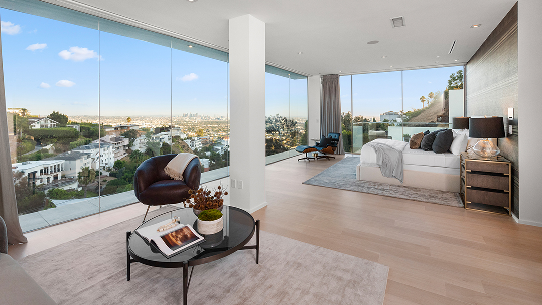 Former Nfl Player Emmanuel Ancho Buys Sunset Strip Modern Mansion Master Bedroom