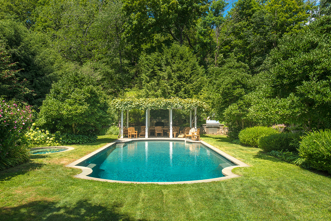 Enchanting Pound Ridge Colonial With Verdant Grounds Seeks 11m Pool