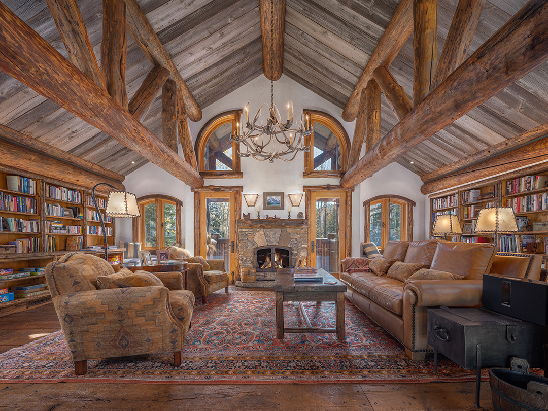 Wyoming Log Cabin Style Mansion Near North Americas 1 Ski Resort Seeks 48mlibrary2ndlevel