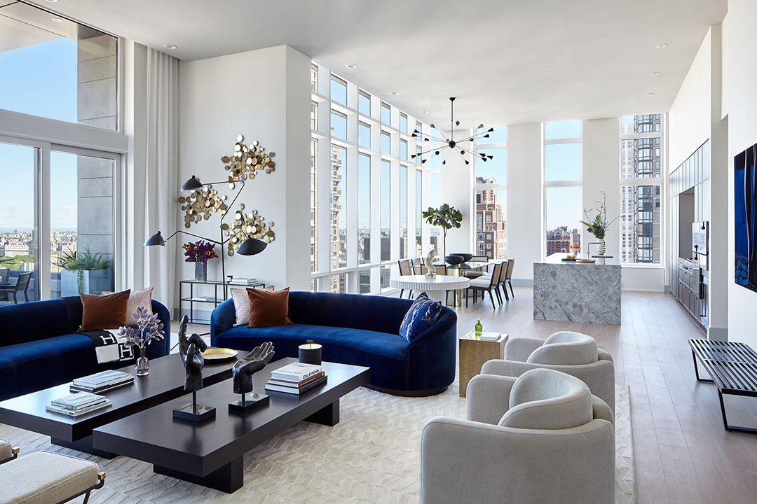Upper East Side Eye Candy The Leytons 26th Floor Condo Look 9 25m Living Room Kitchen