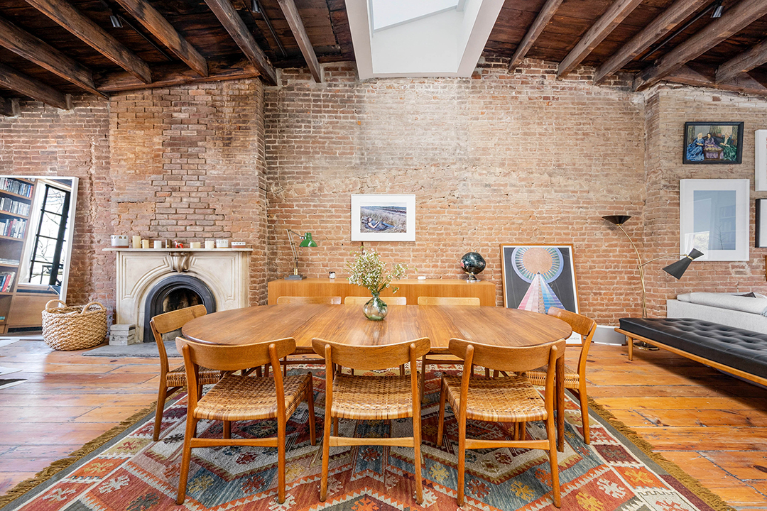 Actor Alexander Skarsgards Historic East Village Pad Lists After Careful Renovations Dining Area