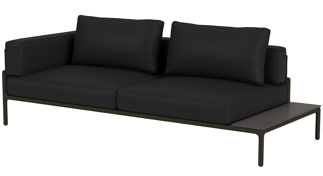 Moto 5600 6212 Left Arm Loveseat Sectional Wtable Rough Silo