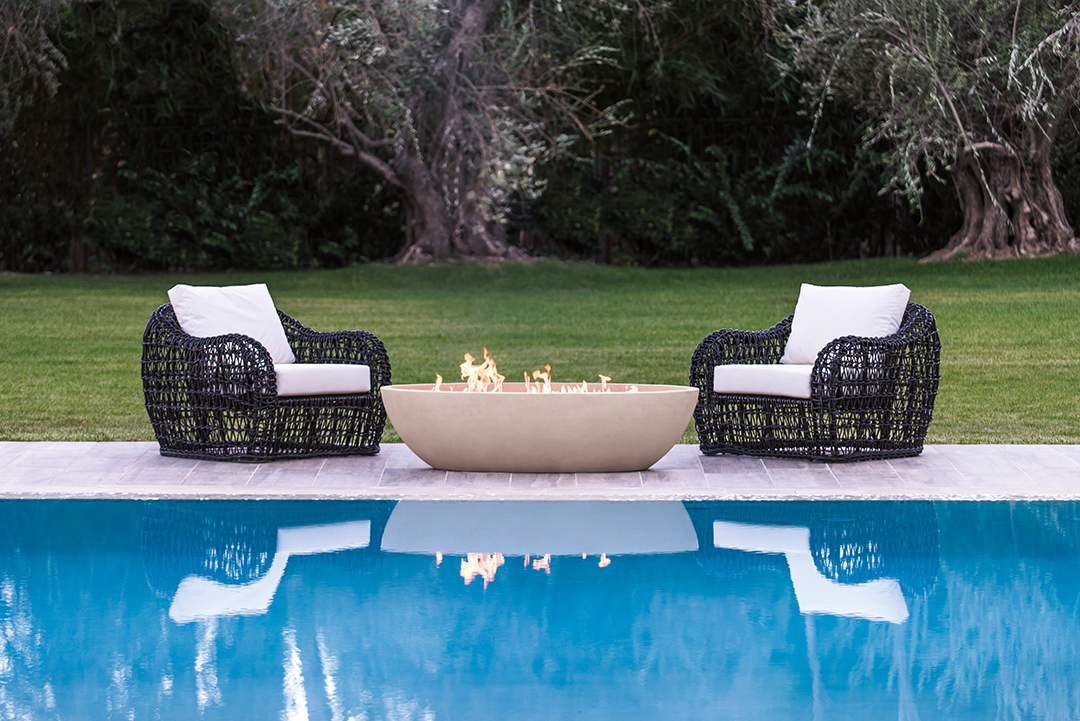 Kulm Fire Bowl Oyster Shell Honed