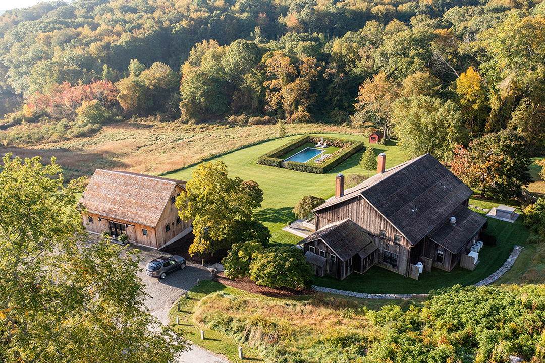 Tour A 4 25m Connecticut Estate Centered By A Transported Historic Massachusetts Barn Aerial