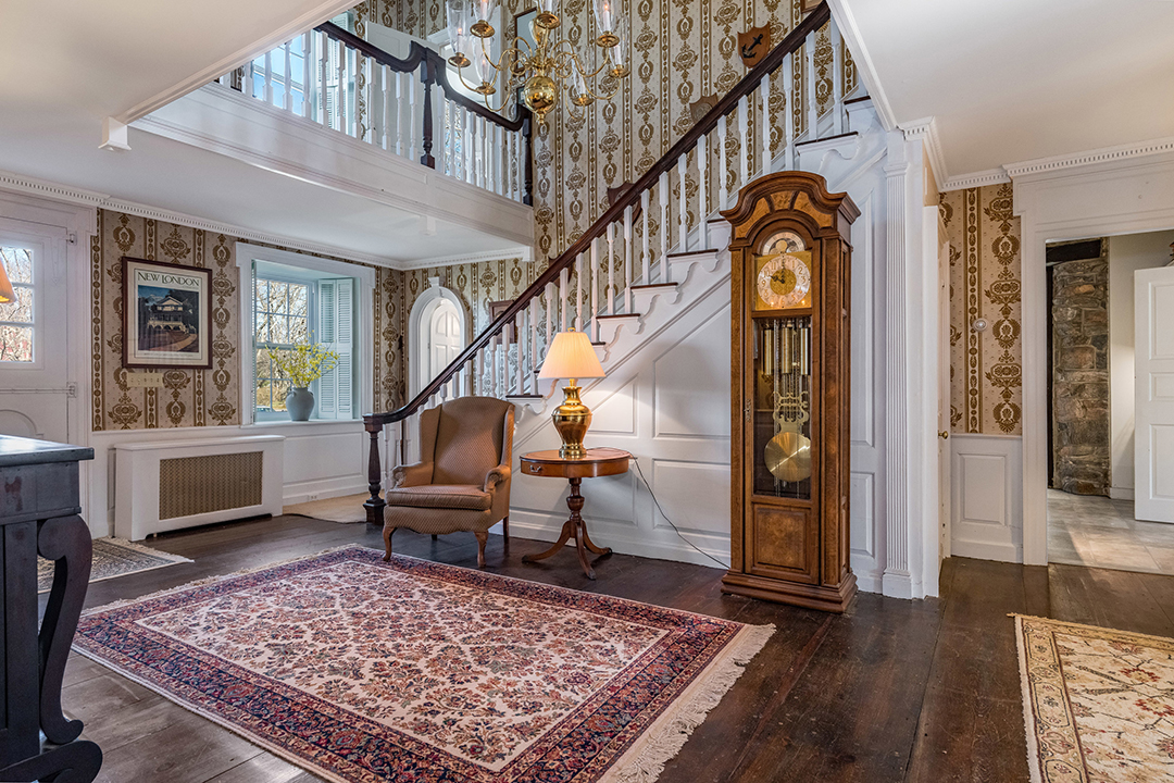 A Stone 19th Century Mill Transformed Into A Home By An Antiques Dealer Lists In Old Lyme Foyer B