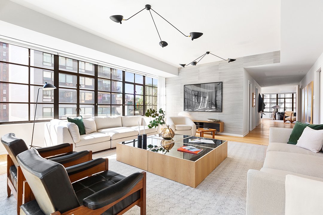 Nba Star Carmelo Anthonys Full Floor High Line Home Relists For 12 5m After A Redesign Living Room B