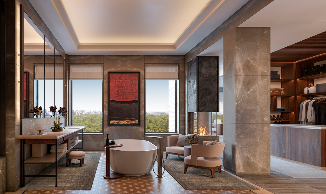 Aman New Yorks Penthouse Becomes Nycs Most Expensive Sale In 2022 So Far Aman Residence Bathroom High Res 27900