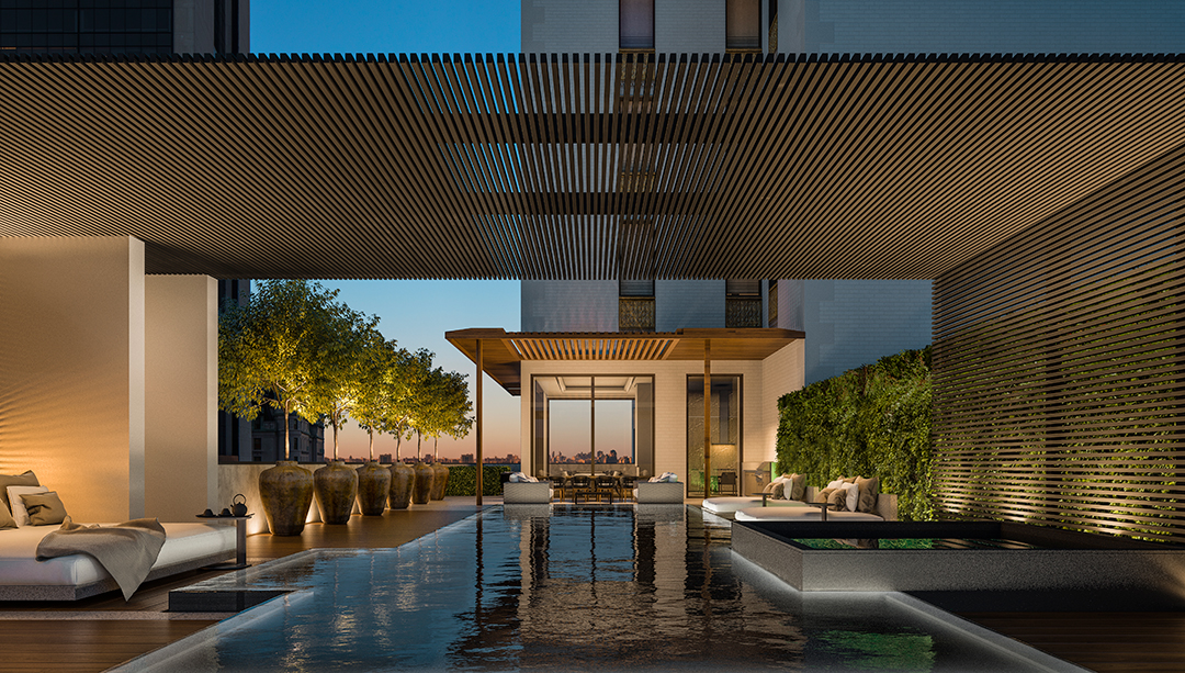 Aman New Yorks Penthouse Becomes Nycs Most Expensive Sale In 2022 So Far Aman New York Residence Pool Terrace