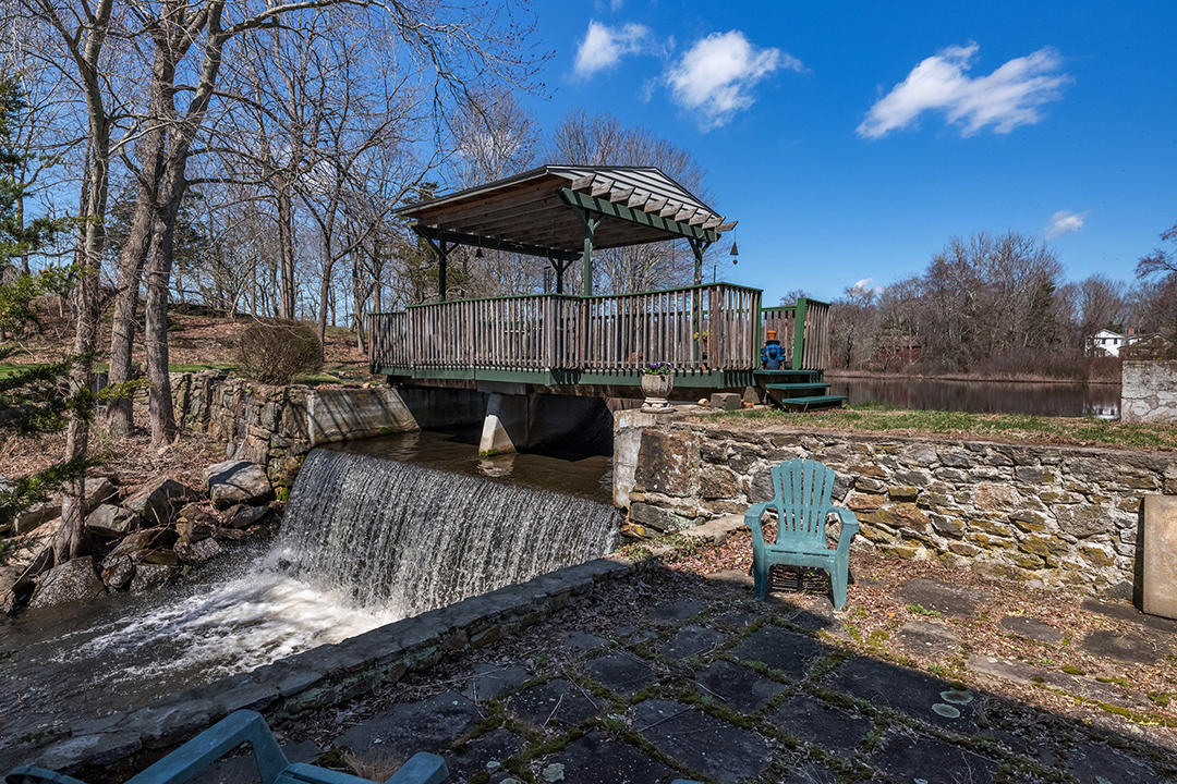A Stone 19th Century Mill Transformed Into A Home By An Antiques Dealer Lists In Old Lyme Waterfall