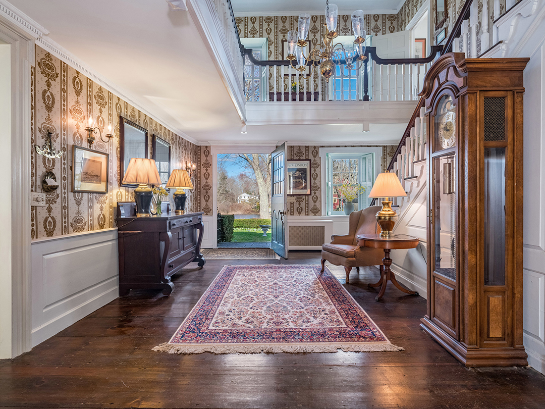 A Stone 19th Century Mill Transformed Into A Home By An Antiques Dealer Lists In Old Lyme Foyer