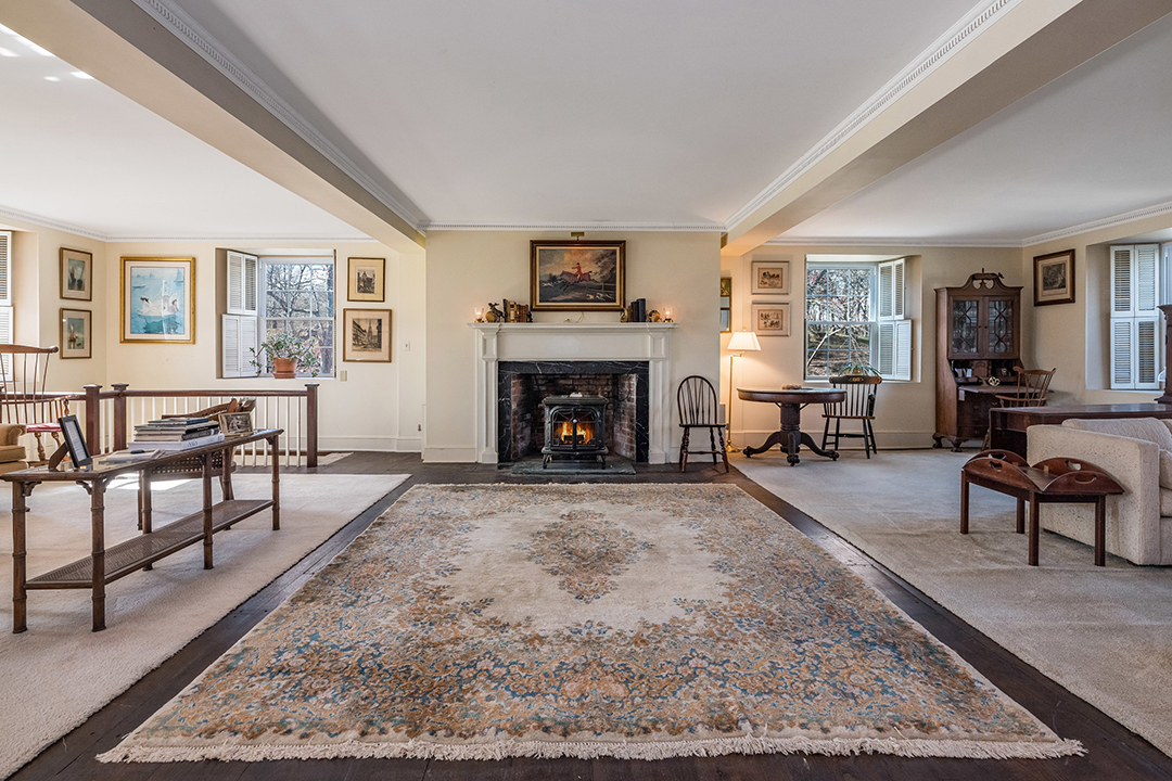 A Stone 19th Century Mill Transformed Into A Home By An Antiques Dealer Lists In Old Lyme Living Room