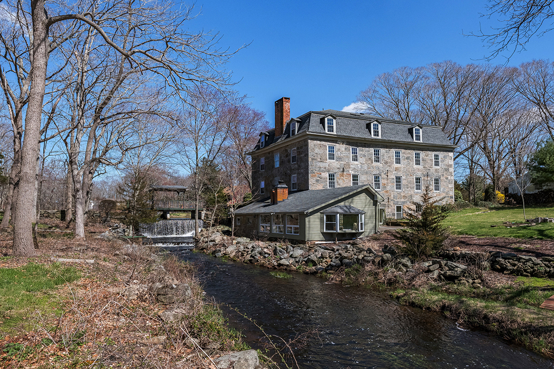 A Stone 19th Century Mill Transformed Into A Home By An Antiques Dealer Lists In Old Lyme Waterfall C