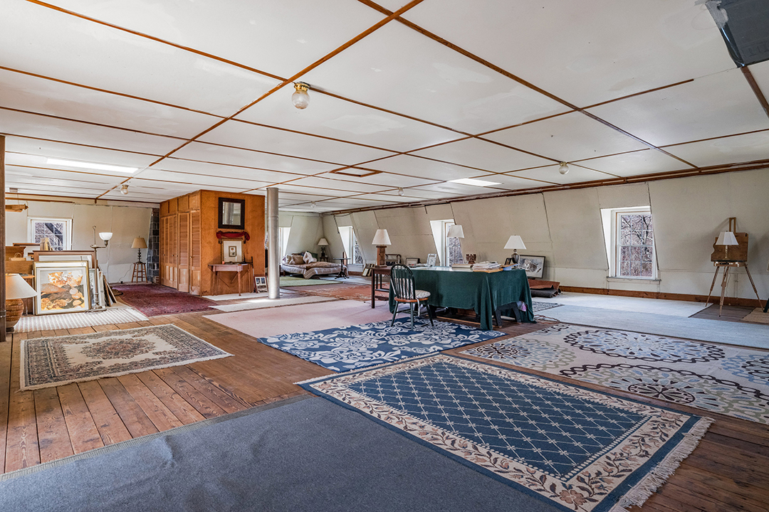 A Stone 19th Century Mill Transformed Into A Home By An Antiques Dealer Lists In Old Lyme Attic