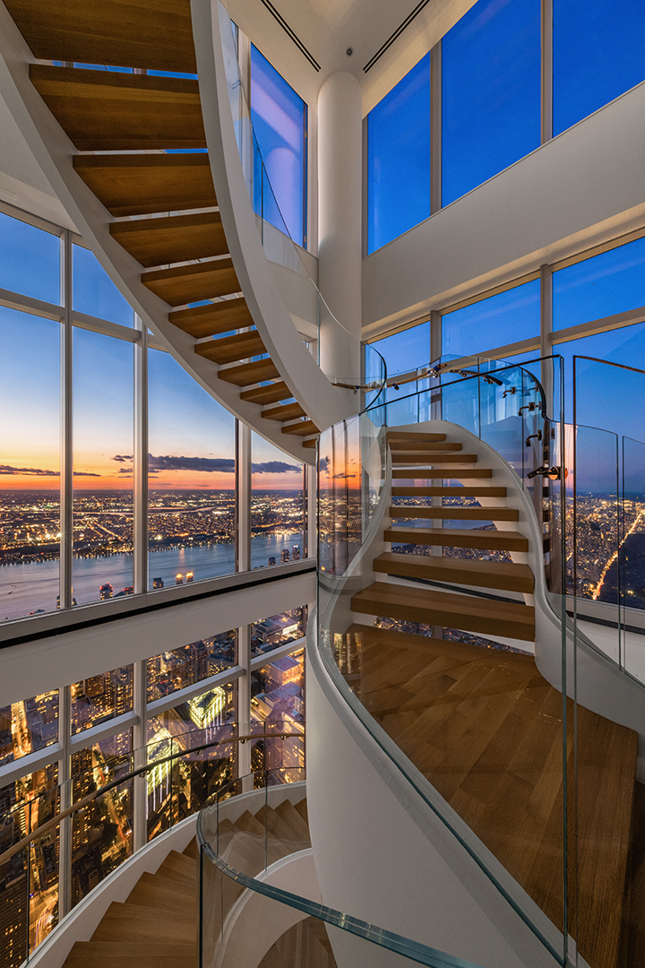 Billionaires Row Penthouse Hits The Market For 250m Becoming The Most Expensive Listing In The U S Cpt Ph Staircase Spans Floors 129 131 Photo Credit Evan Joseph