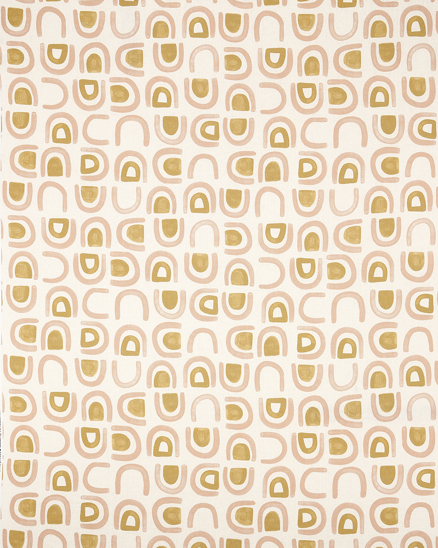 Threshold Printed Linen Salt Ochre 180423 Full
