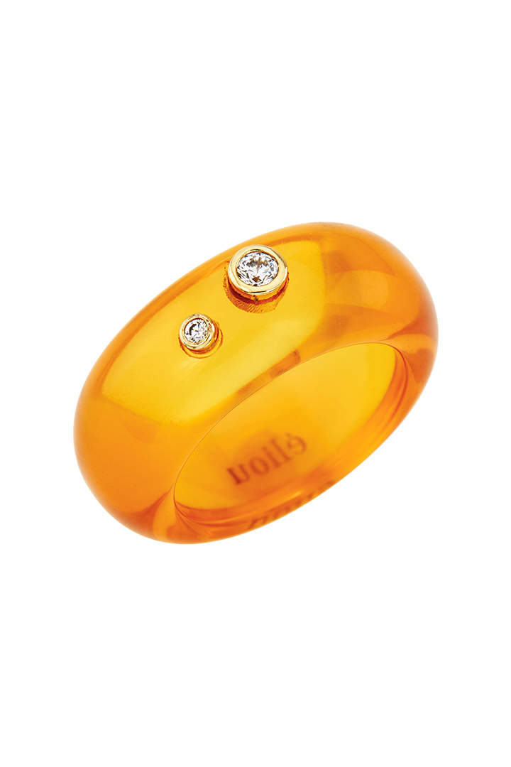 Sakscom Eliou Moni Cubic Zirconia Resin Ring Silo