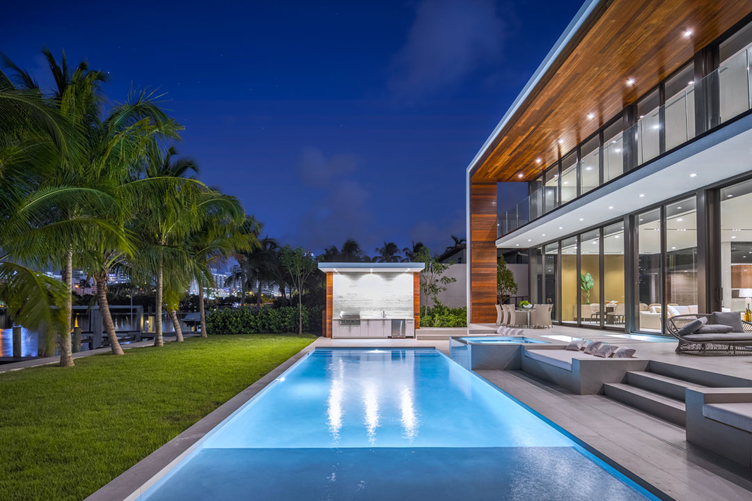 Future Miami Pool At Night