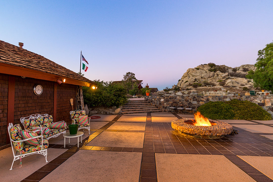 Outdoor Entertaining Area Next To Pool House