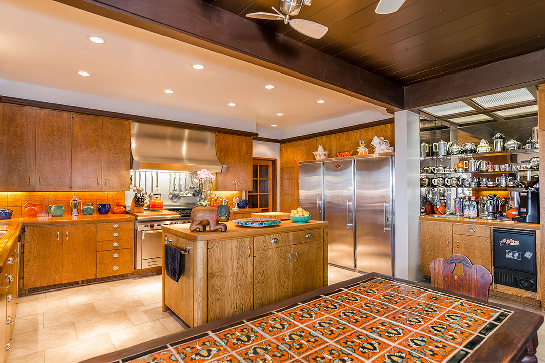 Sinatra Choose The Orange Tile Counter And Backsplash Which Accent The Immaculate Original Kitchen