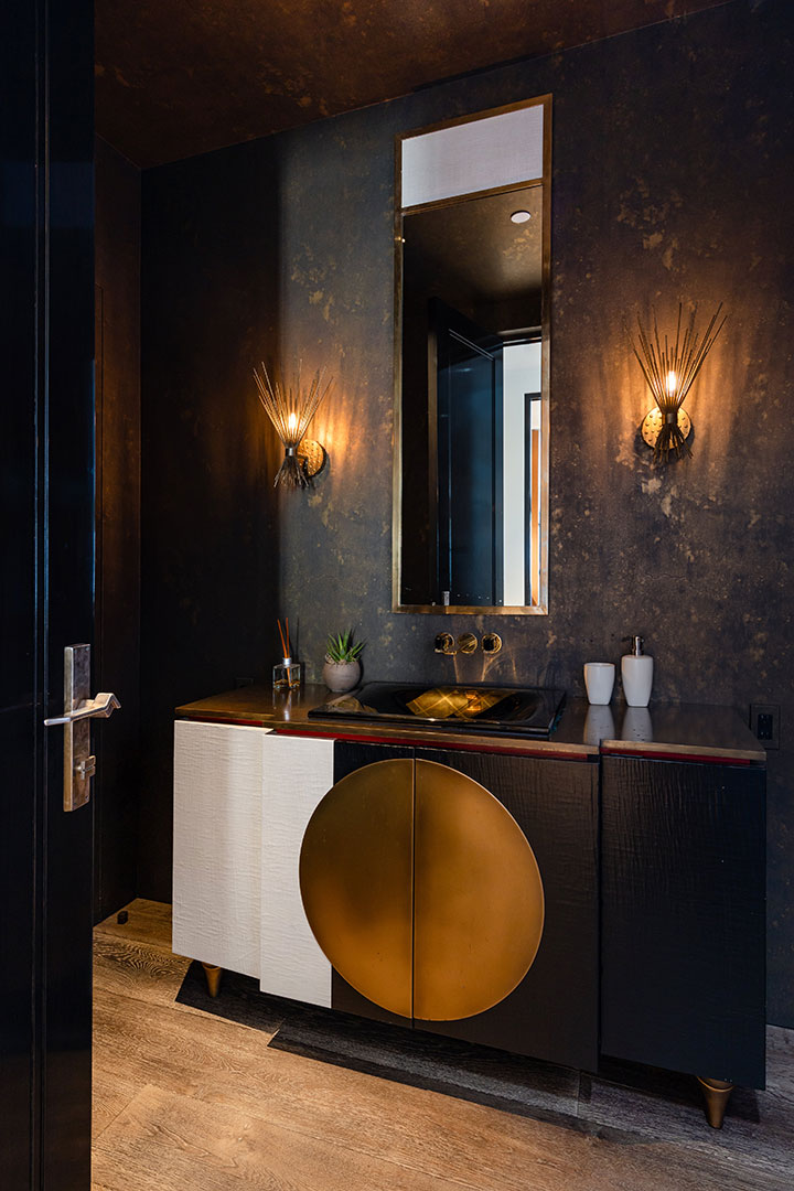 San Fransisco Black Powder Room 14