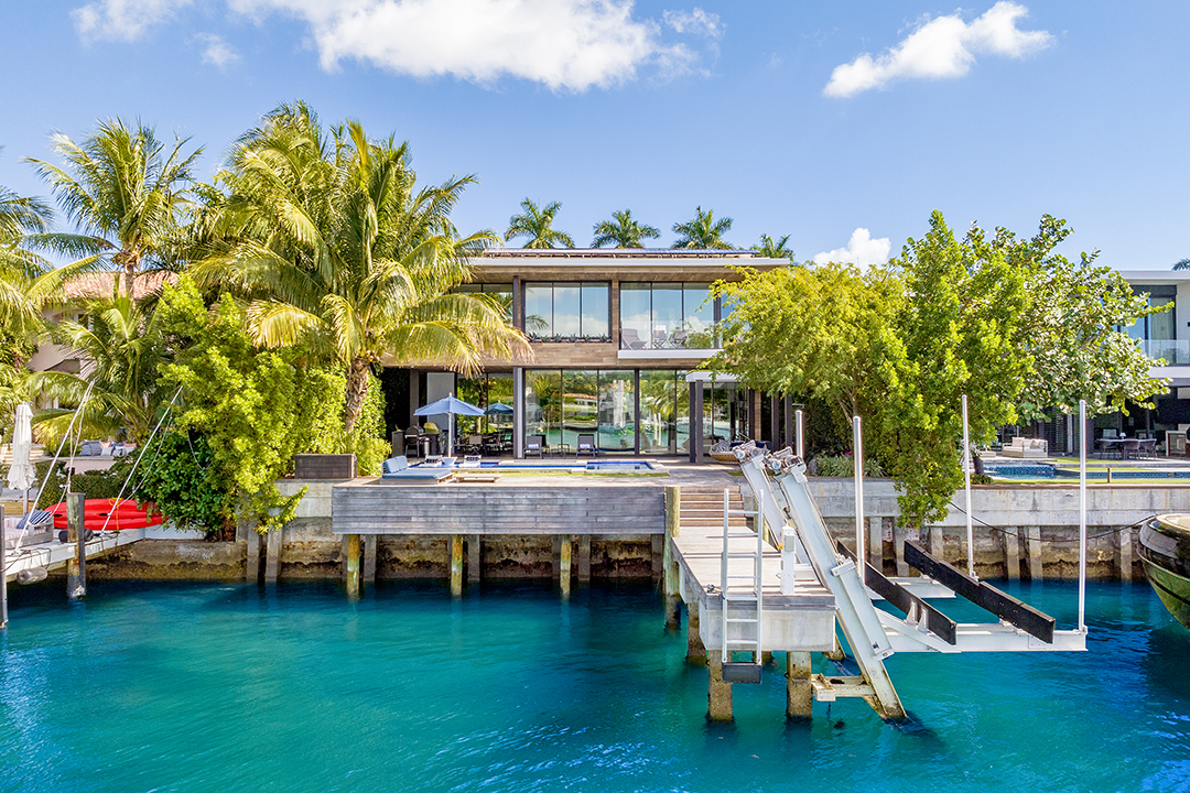 Honey Co Founder Ryan Hudson Lists A Sweet Swanky Waterfront Miami Beach Modern A