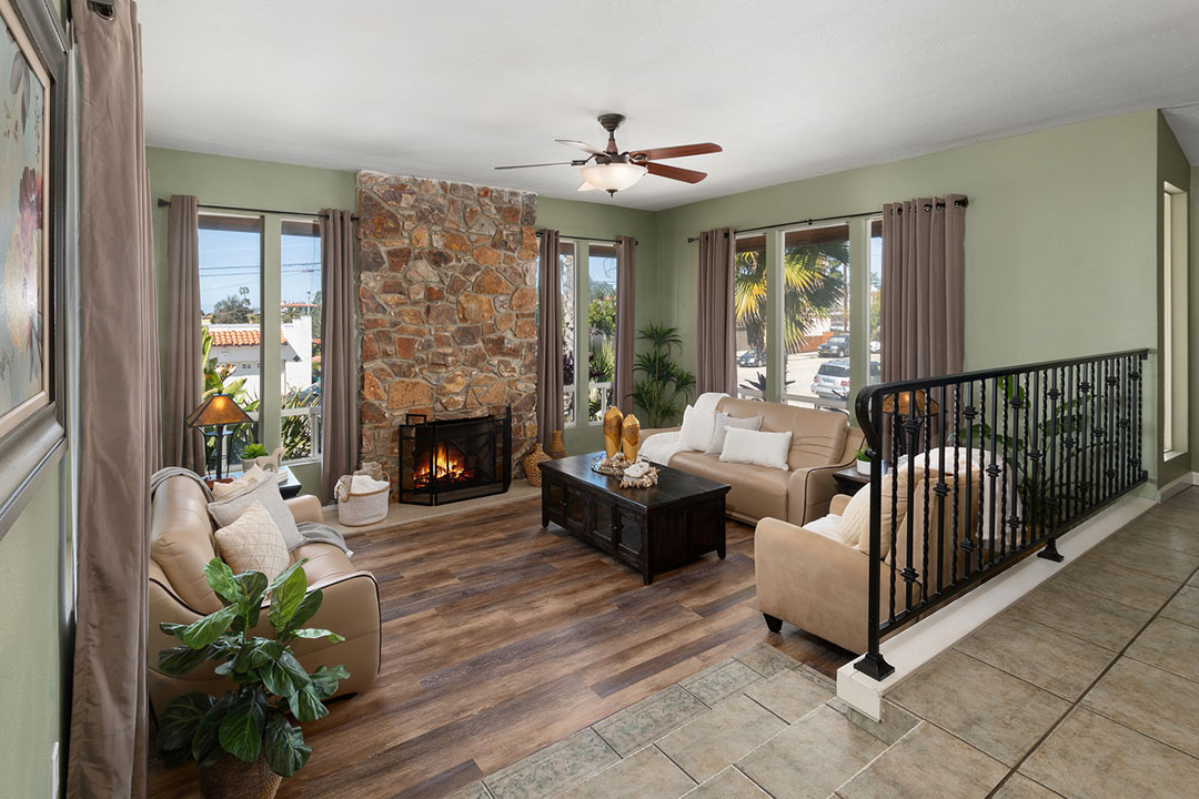 Singer Victor Willis Formal Living Room With Water Downtown Views