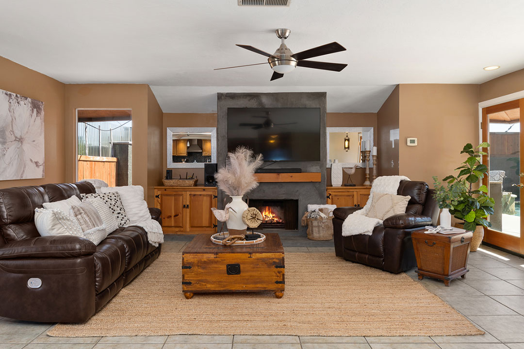 Singer Victor Willis Living Room Opens Up To The Pool Area Offering Indoor Outdoor Living