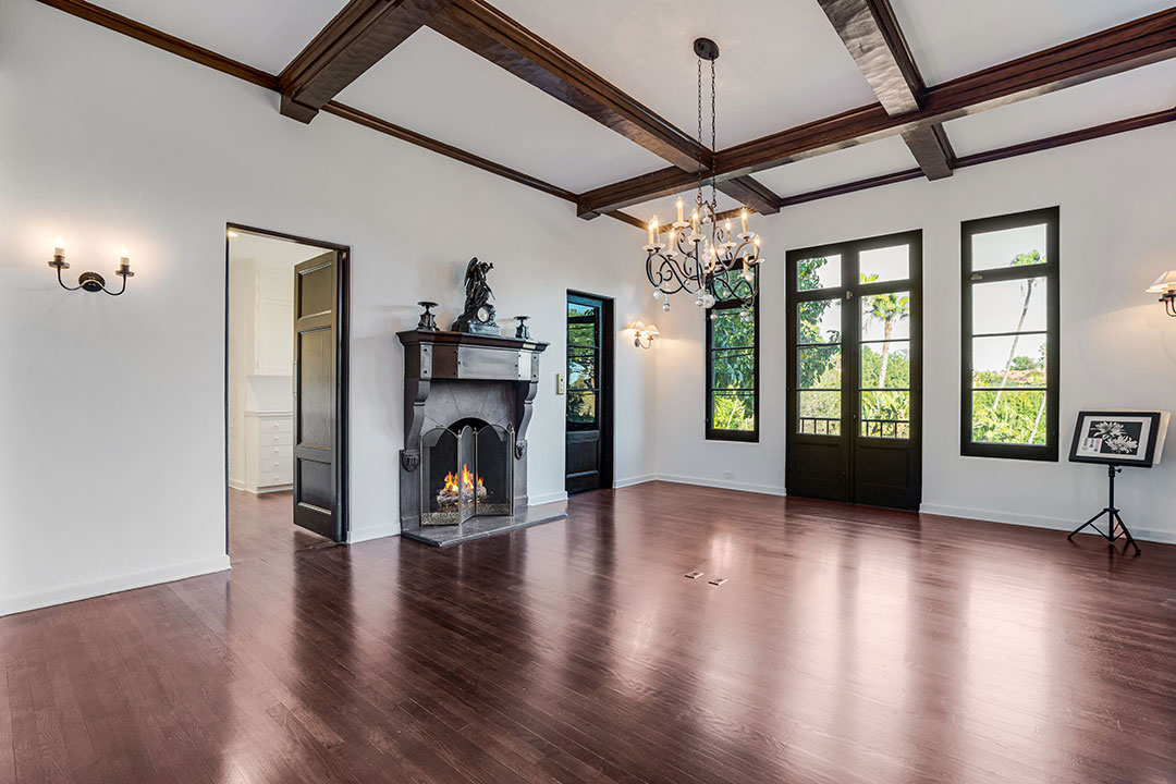 The Beatles Bel Air Rental Living Room With Fireplace