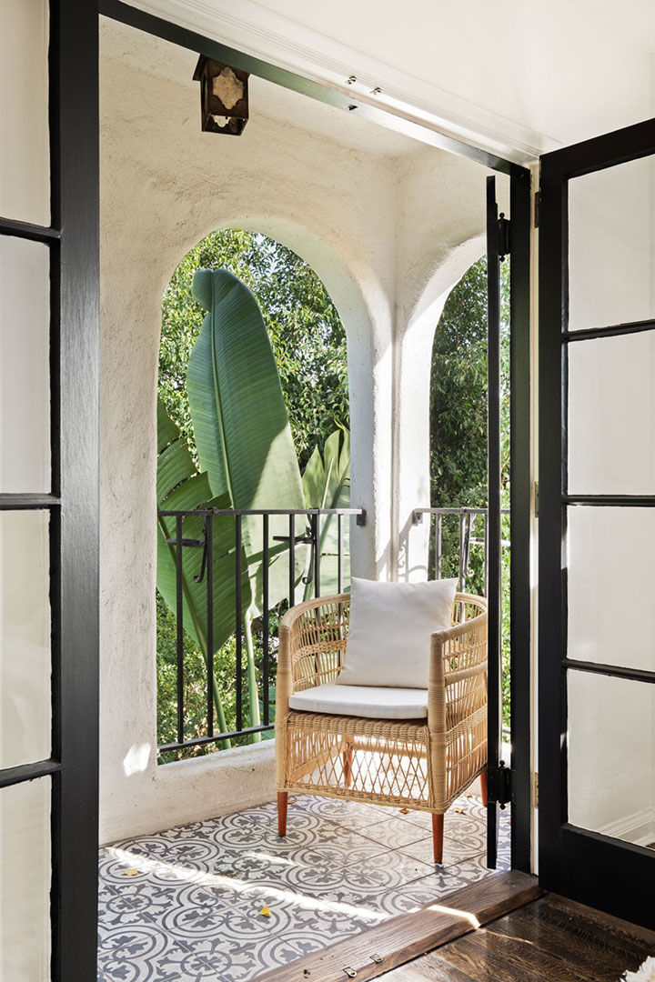 47 Primary Bedroom Porch Laura Harrier Spanish Style La Home